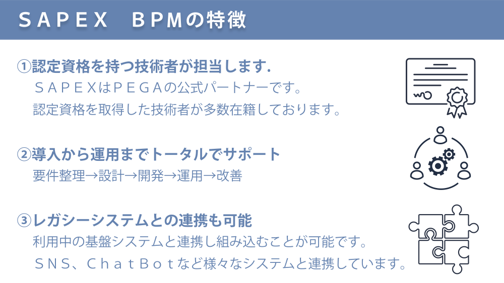 SAPEX　BMPの特徴